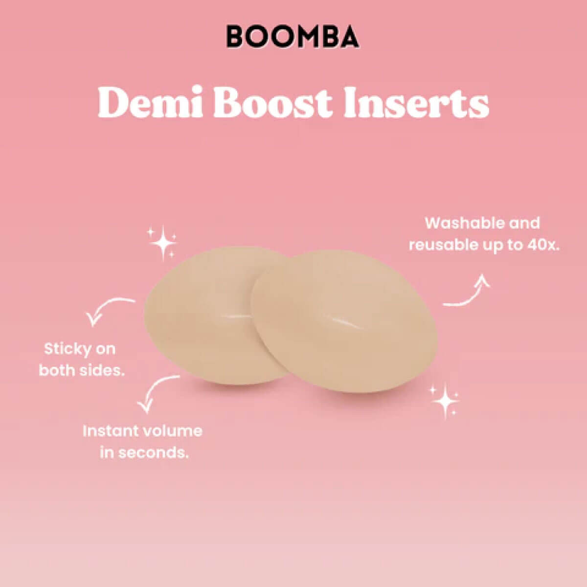 Demi Boost Adhesive Bra Inserts front | MILK MONEY milkmoney.co | women's accessories. cute accessories. trendy accessories. cute accessories for girls. ladies accessories. women's fashion accessories.