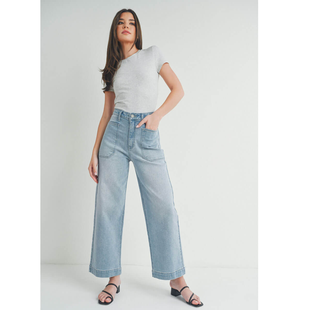 Demin Utility Pants blue front | MILK MONEY milkmoney.co | cute clothes for women. womens online clothing. trendy online clothing stores. womens casual clothing online. trendy clothes online. trendy women's clothing online. ladies online clothing stores. trendy women's clothing stores. cute female clothes.