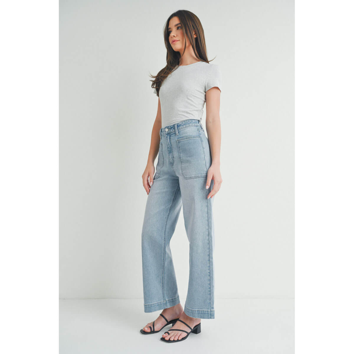 Demin Utility Pants blue side | MILK MONEY milkmoney.co | cute clothes for women. womens online clothing. trendy online clothing stores. womens casual clothing online. trendy clothes online. trendy women's clothing online. ladies online clothing stores. trendy women's clothing stores. cute female clothes.
