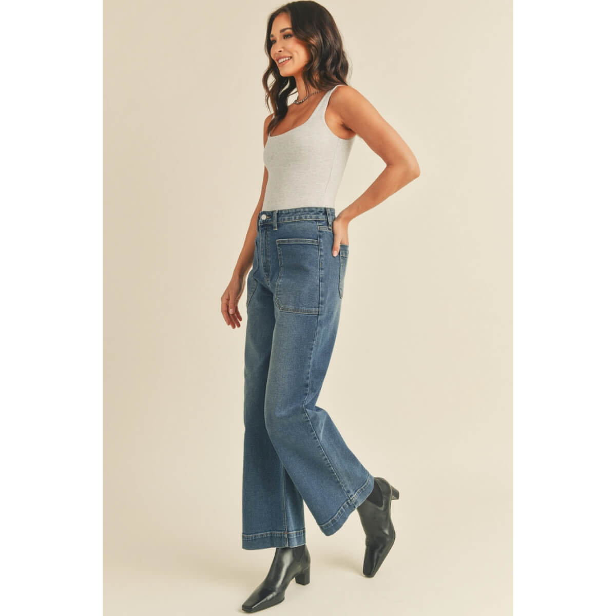 Denim Utility Pants dark side | MILK MONEY milkmoney.co | cute clothes for women. womens online clothing. trendy online clothing stores. womens casual clothing online. trendy clothes online. trendy women's clothing online. ladies online clothing stores. trendy women's clothing stores. cute female clothes.