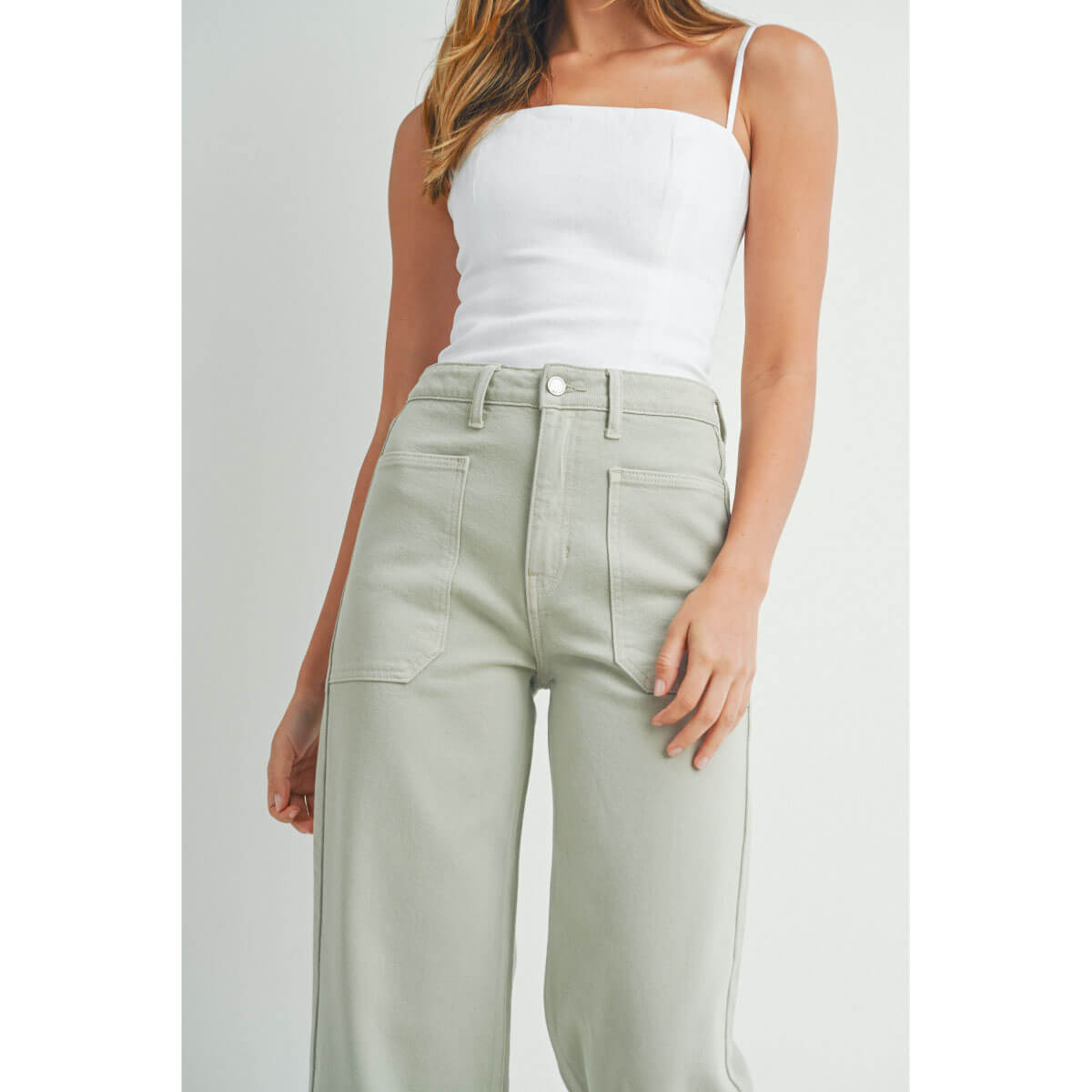 Colored Denim Utility Pants