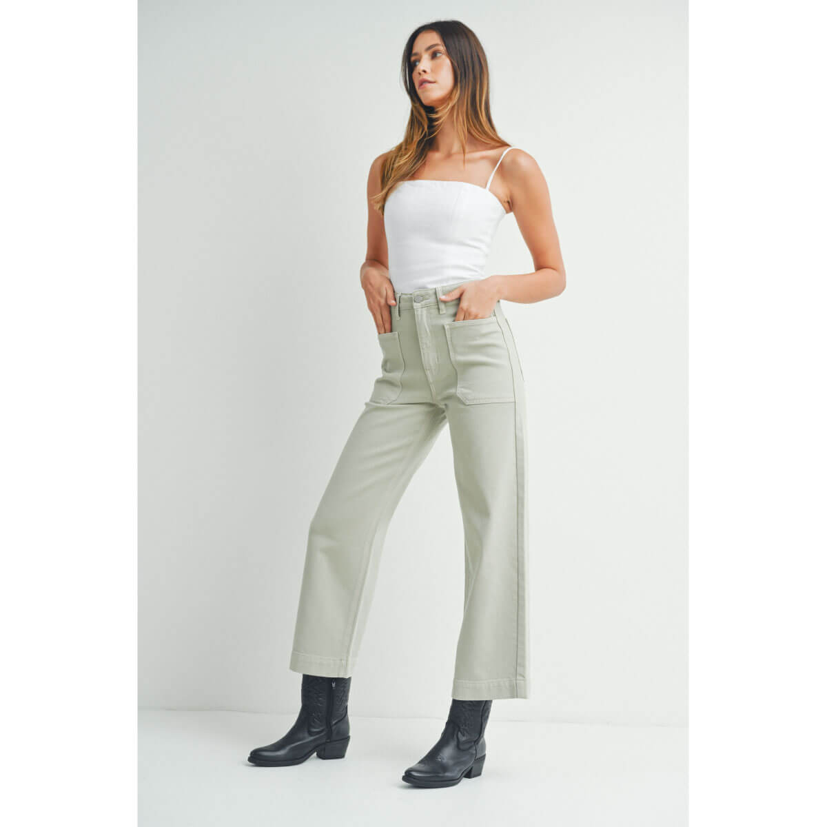 Colored Denim Utility Pants