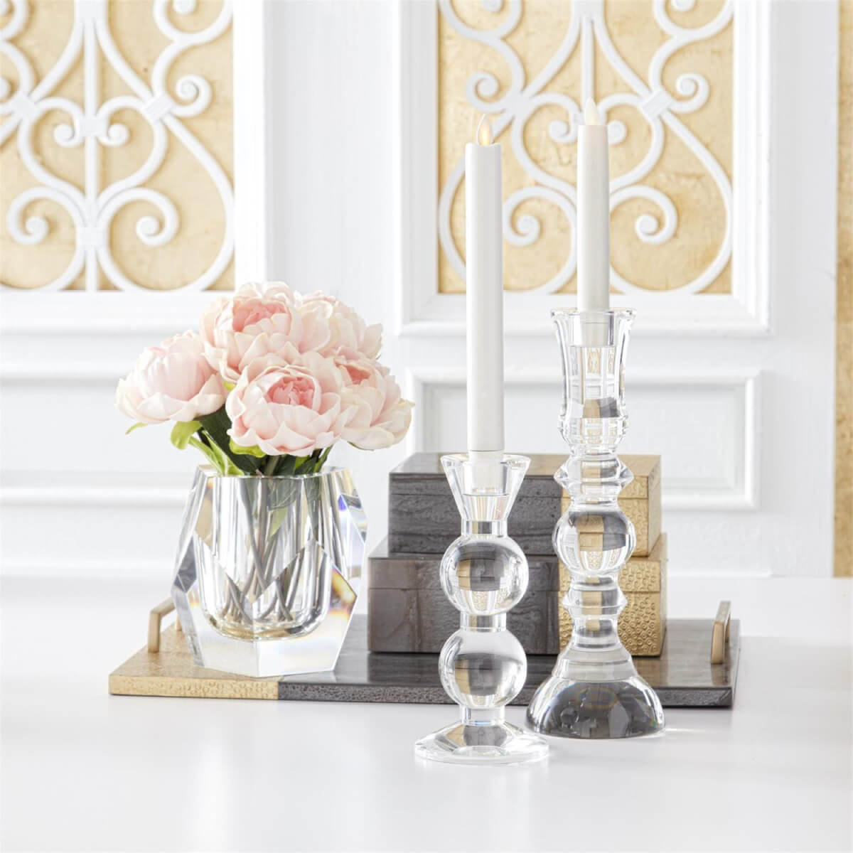 Diamond Cut Crystal Vase