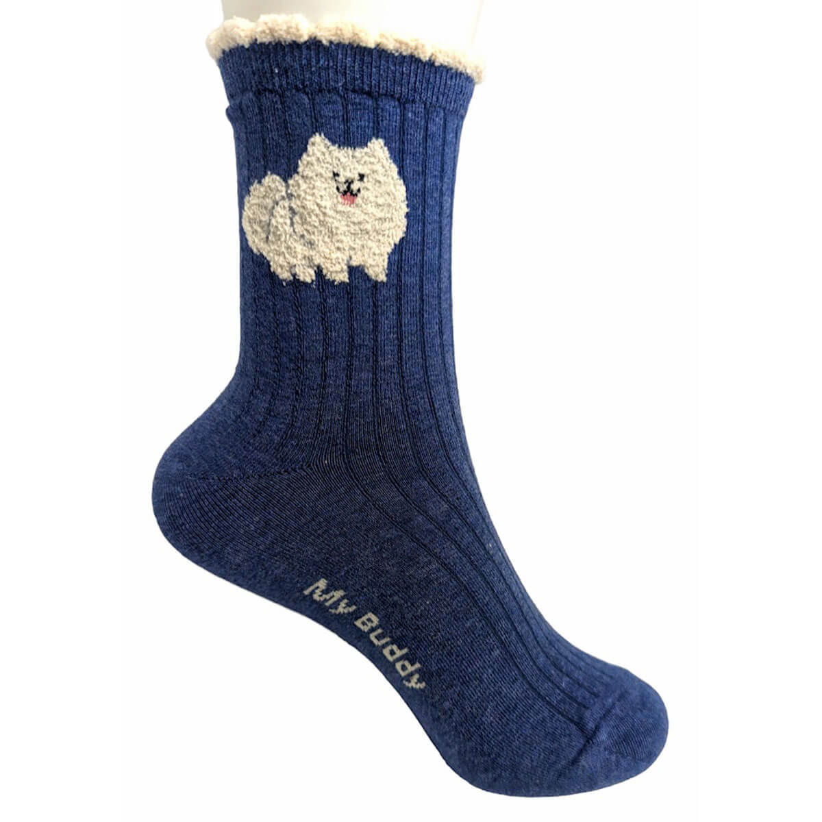 Doggie Half Crew Socks blue | MILK MONEY milkmoney.co | women's accessories. cute accessories. trendy accessories. cute accessories for girls. ladies accessories. women's fashion accessories.