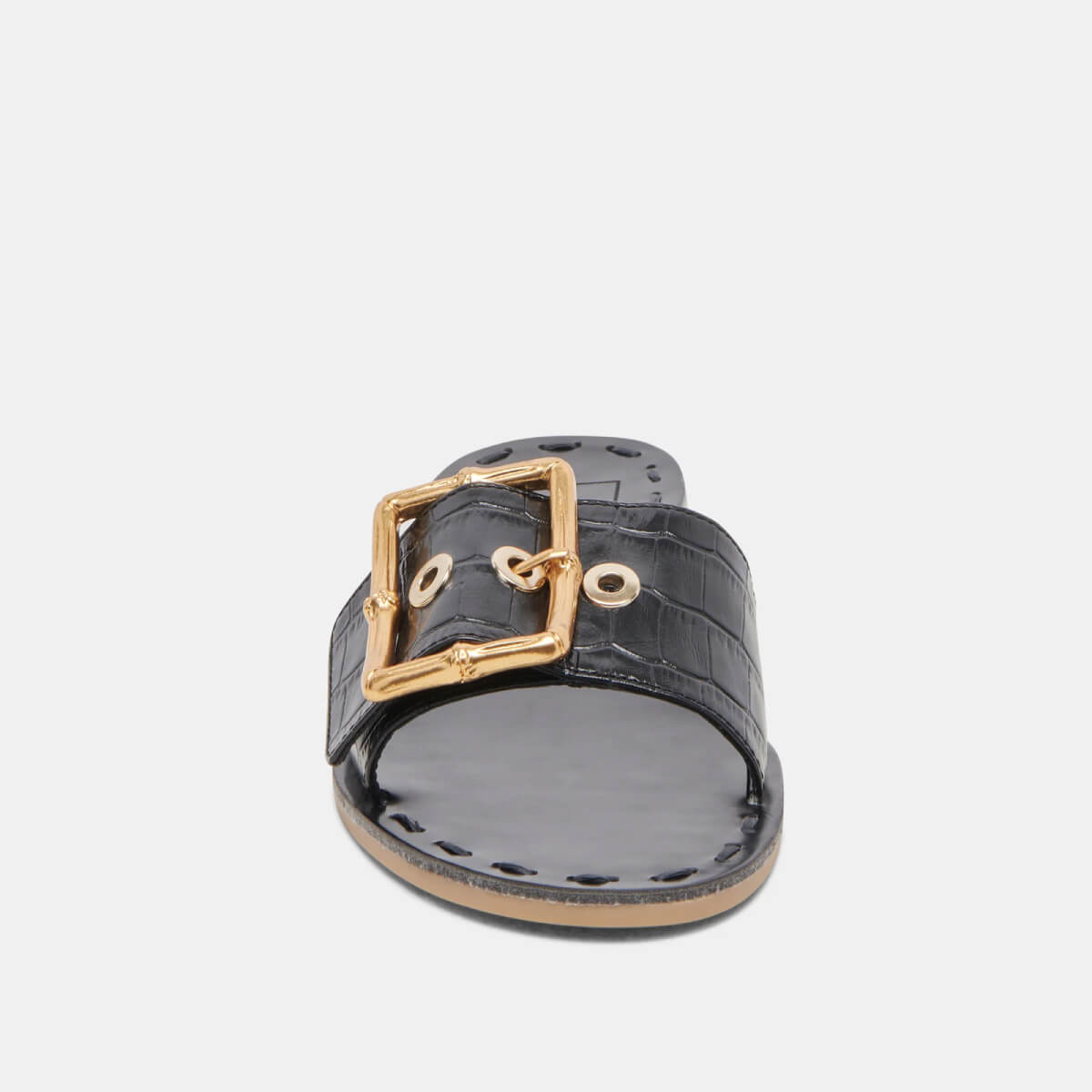 Dolce Vita Dasa Sandals onyx front | MILK MONEY milkmoney.co | cute sandals for women. cute slides for women. trendy womens sandals. women sandals online. pretty sandals for women. cute slides womens.