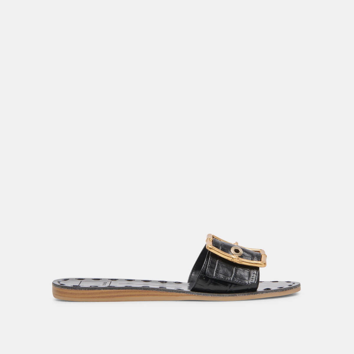 Dolce Vita Dasa Sandals onyx side | MILK MONEY milkmoney.co | cute sandals for women. cute slides for women. trendy womens sandals. women sandals online. pretty sandals for women. cute slides womens.