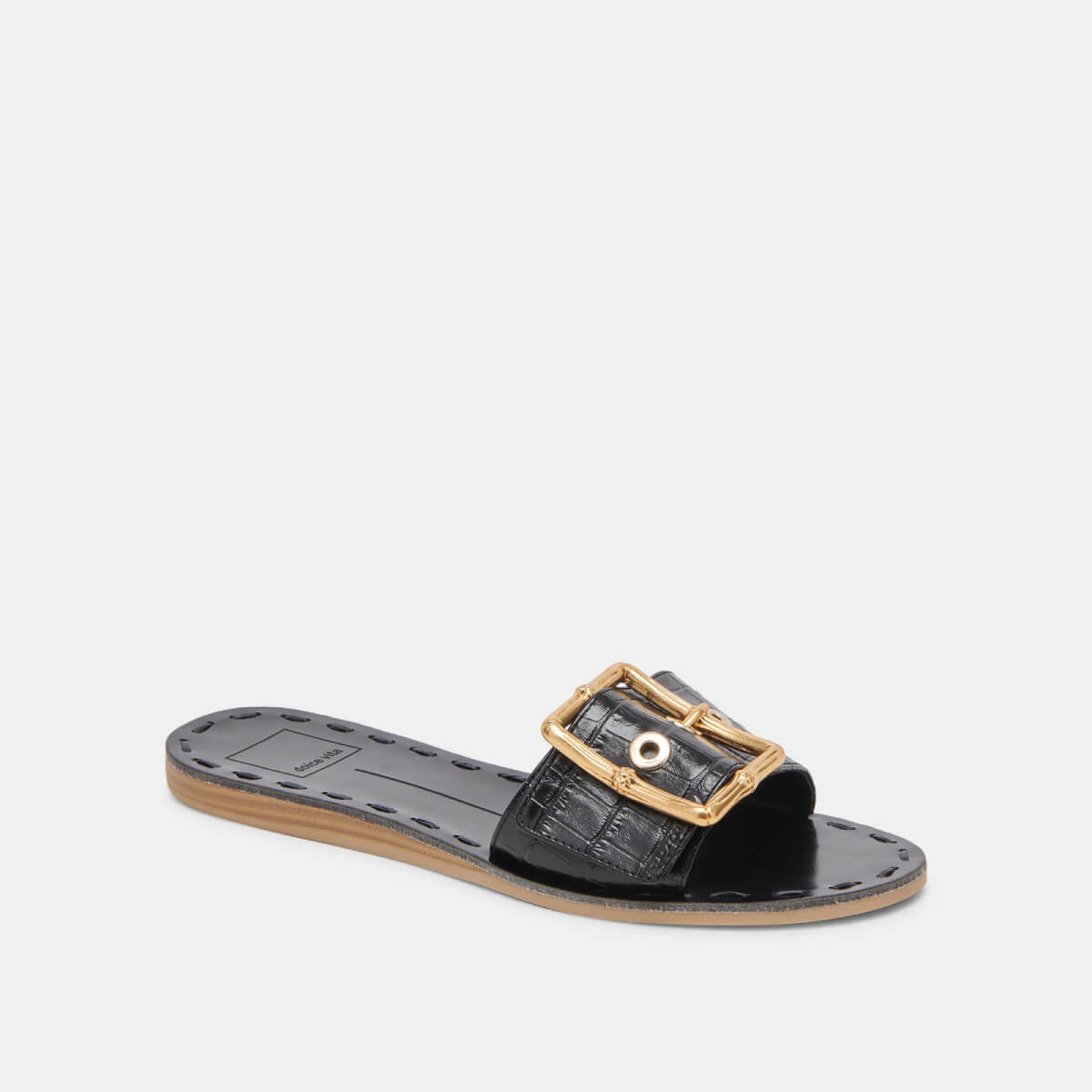 Dolce Vita Dasa Sandals onyx side | MILK MONEY milkmoney.co | cute sandals for women. cute slides for women. trendy womens sandals. women sandals online. pretty sandals for women. cute slides womens.
