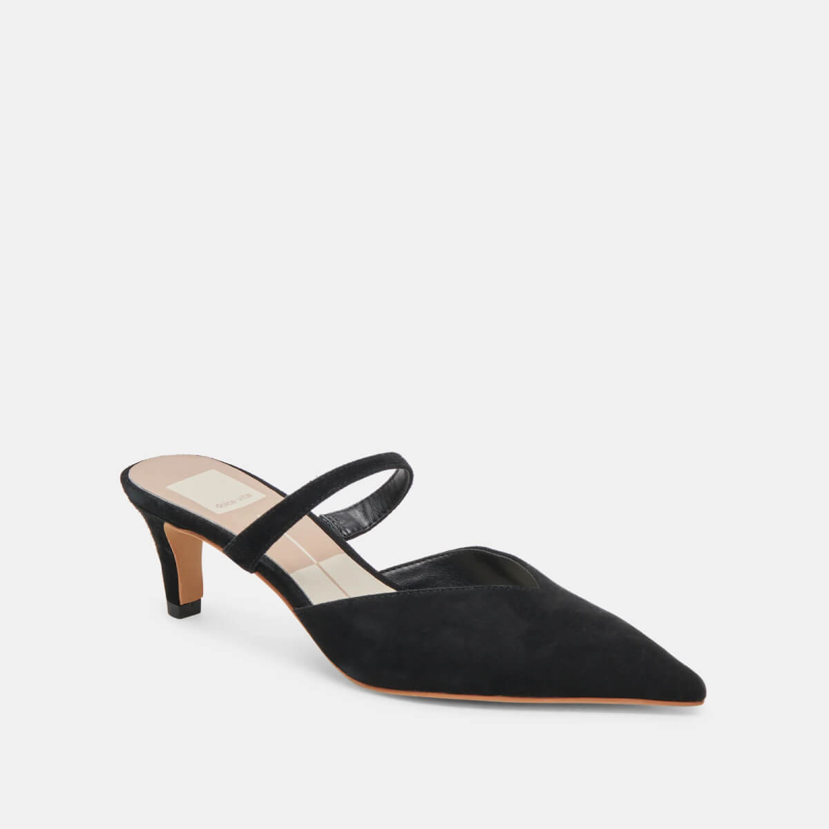 Dolce Vita Kanika Mid Heels black front | MILK MONEY milkmoney.co | cute shoes for women. ladies shoes. nice shoes for women. footwear for women. ladies shoes online. ladies footwear. womens shoes and boots. pretty shoes for women. beautiful shoes for women.