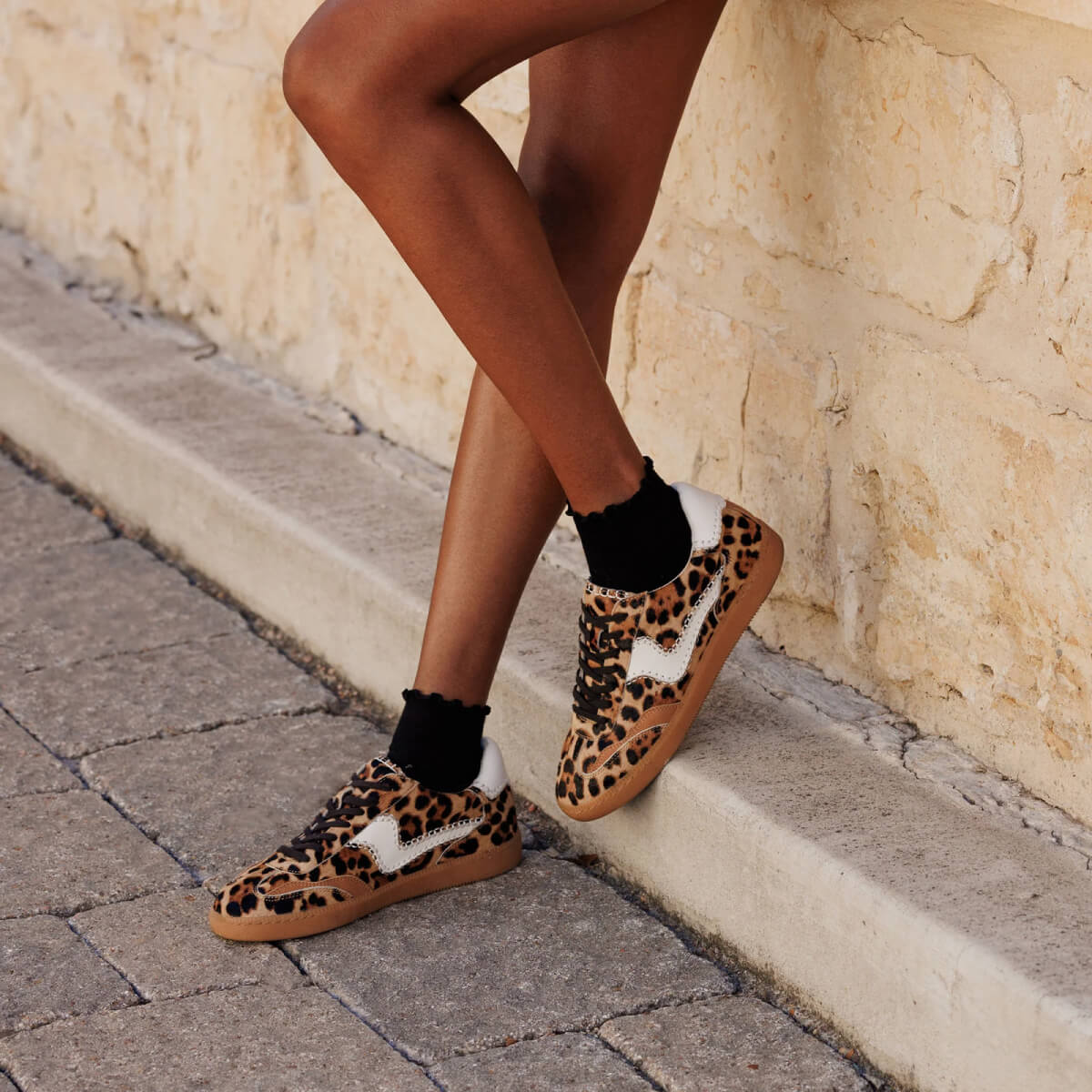 Dolce Vita Notice Stitch Sneakers leopard side | MILK MONEY milkmoney.co | cute shoes for women. ladies shoes. nice shoes for women. footwear for women. ladies shoes online. ladies footwear. womens shoes and boots. pretty shoes for women. beautiful shoes for women.