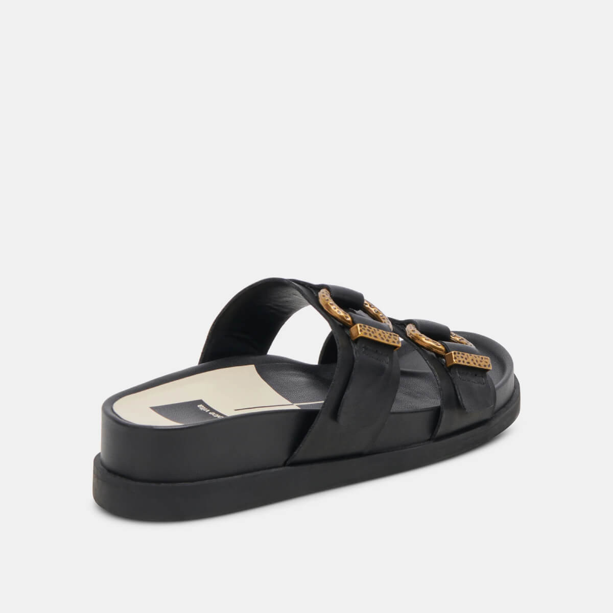 Dolce Vita Soya Sandals onyx back side | MILK MONEY milkmoney.co | cute sandals for women. cute slides for women. trendy womens sandals. women sandals online. pretty sandals for women. cute slides womens.