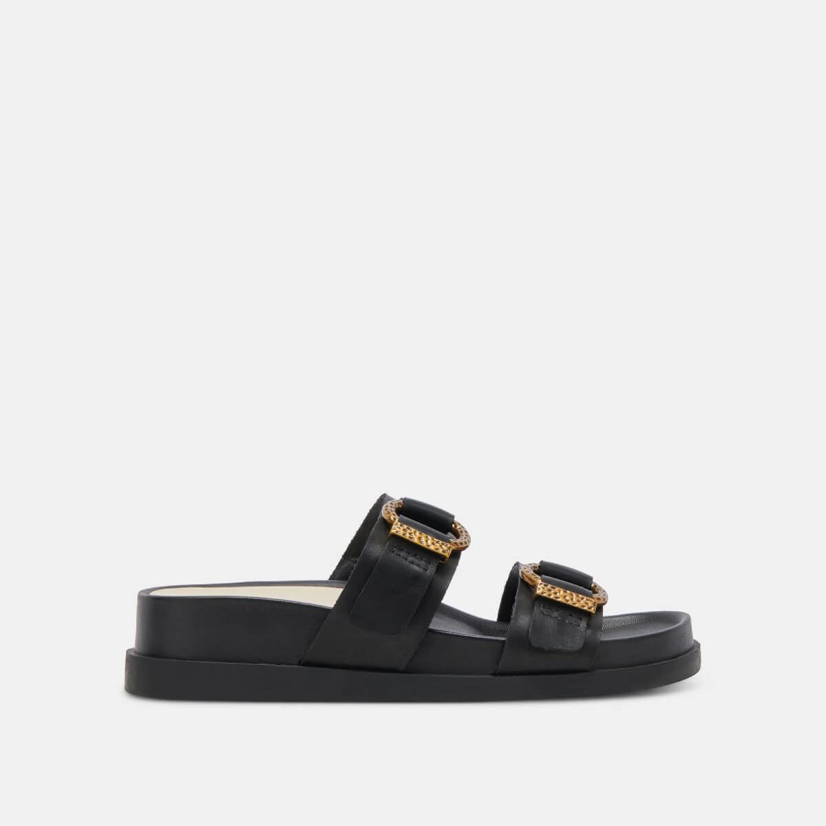 Dolce Vita Soya Sandals onyx side | MILK MONEY milkmoney.co | cute sandals for women. cute slides for women. trendy womens sandals. women sandals online. pretty sandals for women. cute slides womens.