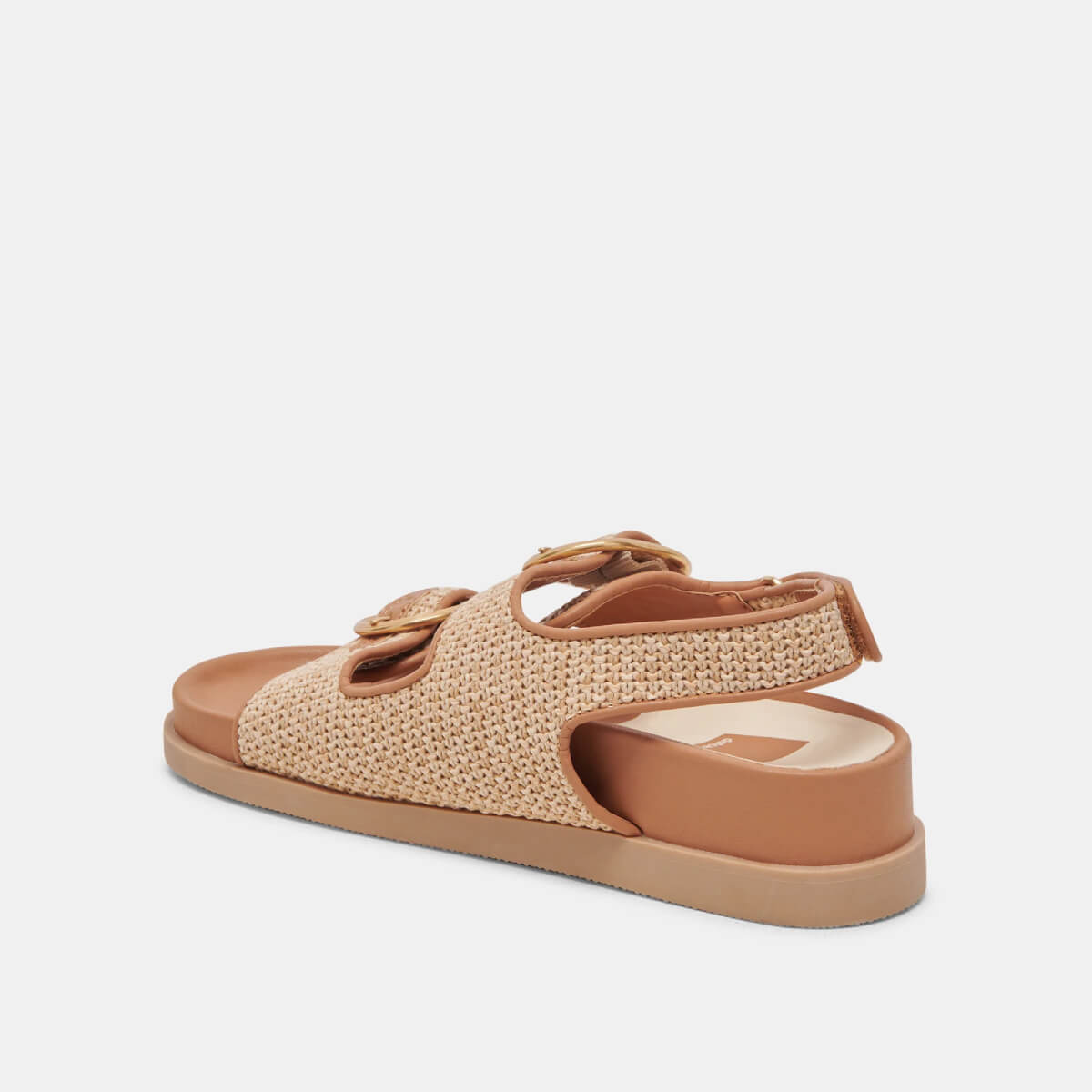 Dolce Vita Starla Sandals tan woven side | MILK MONEY milkmoney.co | cute sandals for women. cute slides for women. trendy womens sandals. women sandals online. pretty sandals for women. cute slides womens.