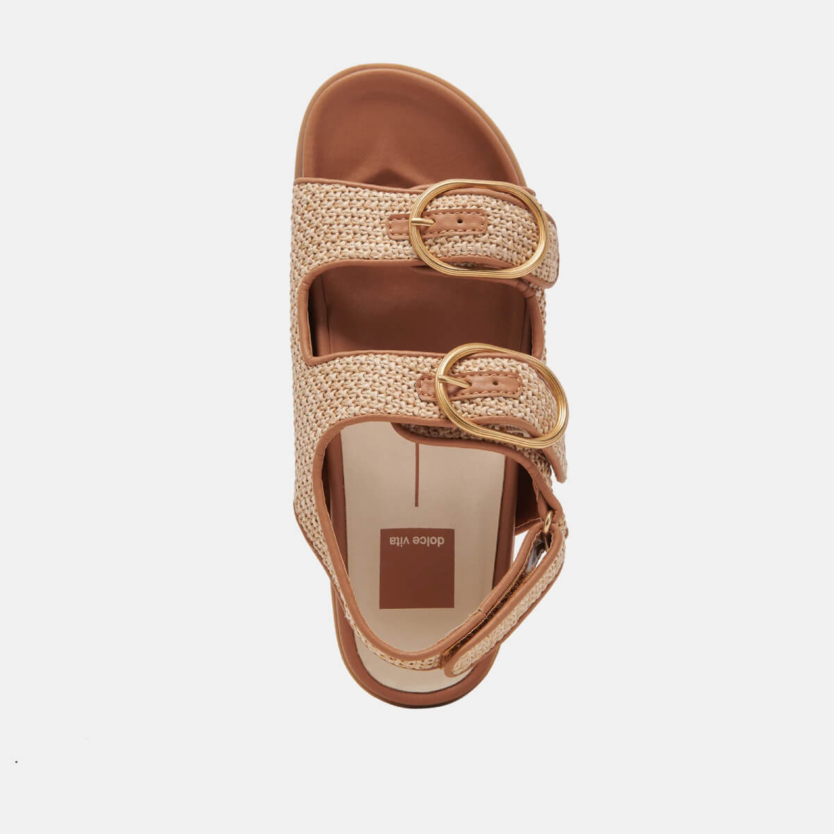 Dolce Vita Starla Sandals tan woven top | MILK MONEY milkmoney.co | cute sandals for women. cute slides for women. trendy womens sandals. women sandals online. pretty sandals for women. cute slides womens.