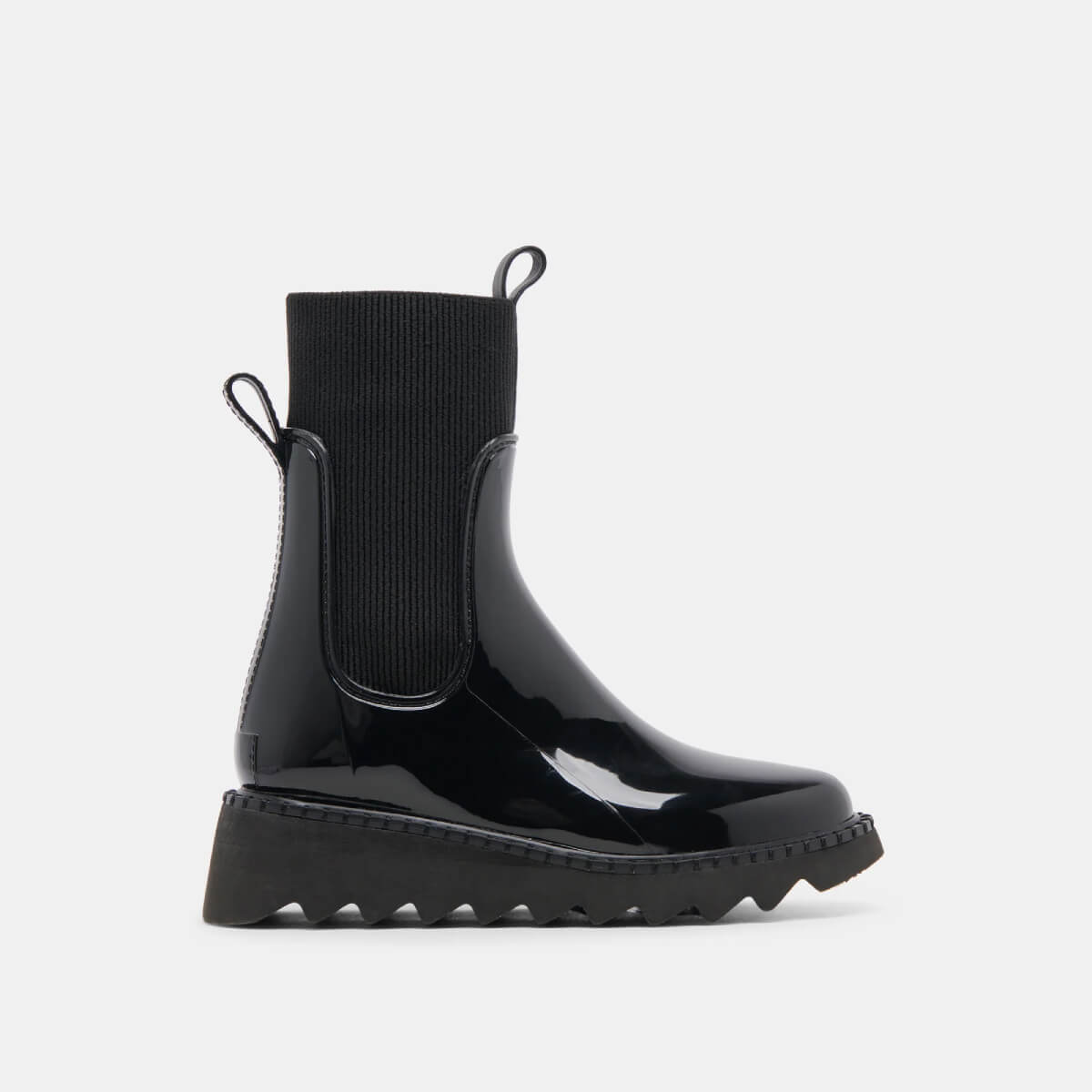 Dolce Vita Tropic H2O Boots black patent side | MILK MONEY milkmoney.co | cute shoes for women. ladies shoes. nice shoes for women. ladies shoes online. ladies footwear. womens shoes and boots. pretty shoes for women. beautiful shoes for women.