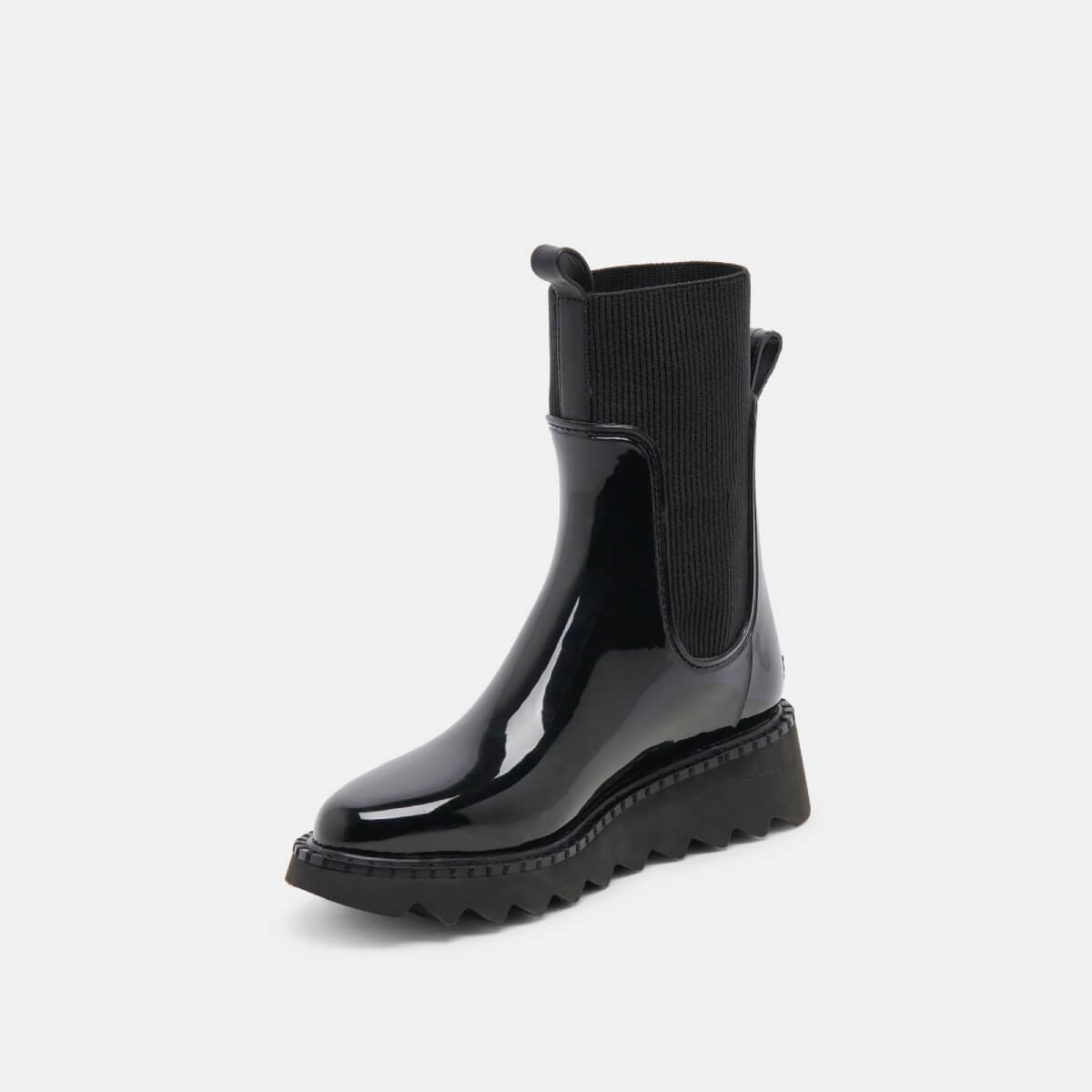 Dolce Vita Tropic H2O Boots black patent side | MILK MONEY milkmoney.co | cute shoes for women. ladies shoes. nice shoes for women. ladies shoes online. ladies footwear. womens shoes and boots. pretty shoes for women. beautiful shoes for women.