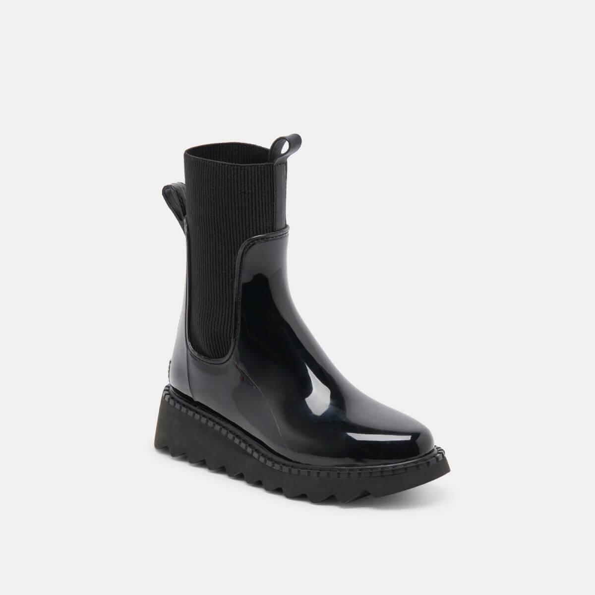 Dolce Vita Tropic H2O Boots black patent side | MILK MONEY milkmoney.co | cute shoes for women. ladies shoes. nice shoes for women. ladies shoes online. ladies footwear. womens shoes and boots. pretty shoes for women. beautiful shoes for women.