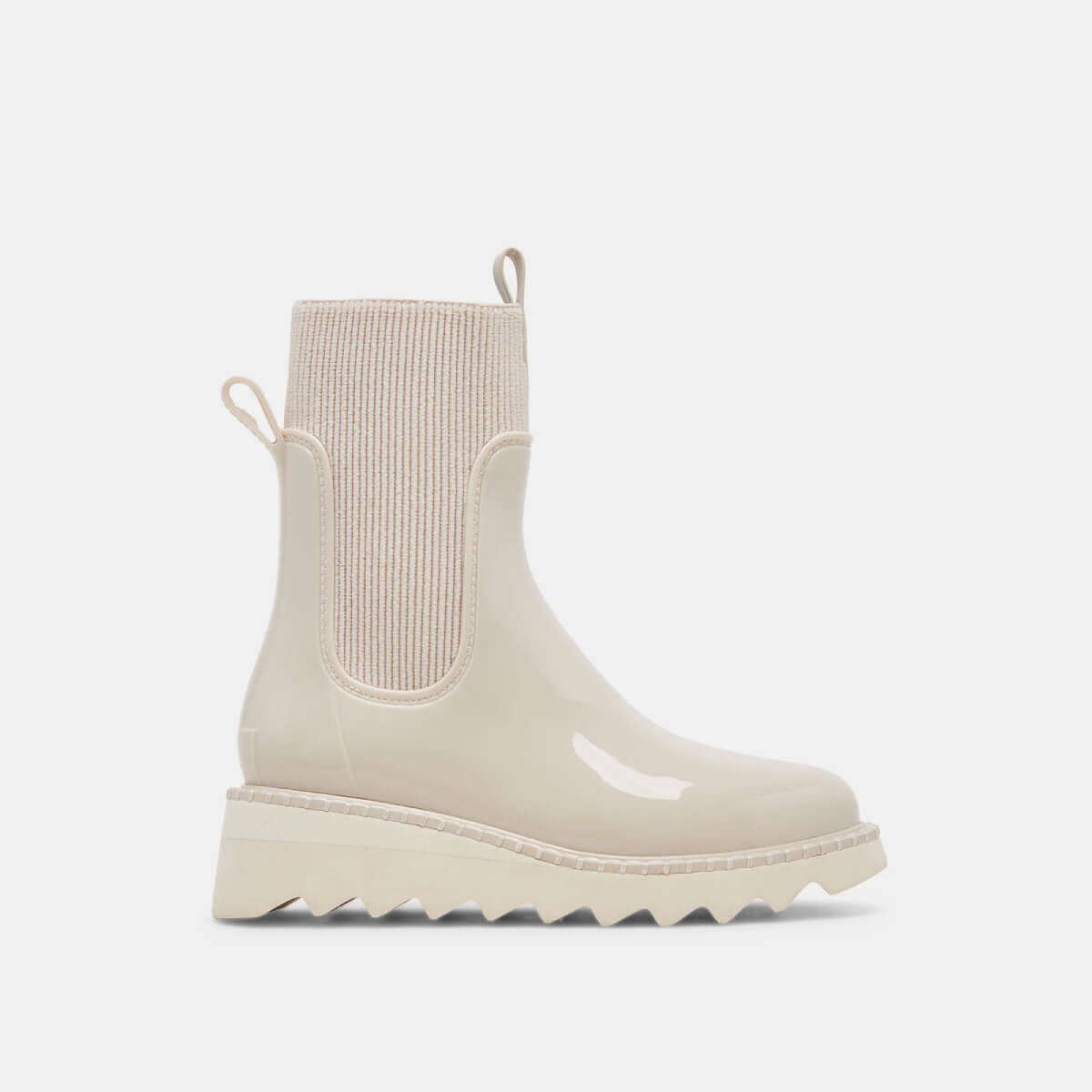 Dolce Vita Tropic H2O Boots ivory patent side | MILK MONEY milkmoney.co | cute shoes for women. ladies shoes. nice shoes for women. ladies shoes online. ladies footwear. womens shoes and boots. pretty shoes for women. beautiful shoes for women.