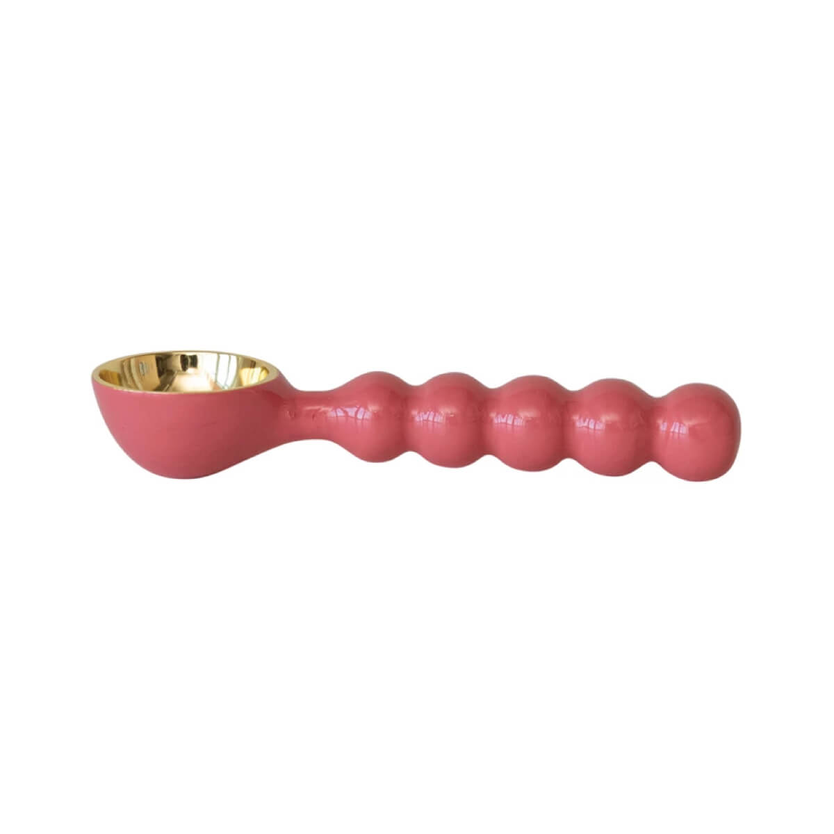 Enameled Aluminum Ice Cream Scoop pink front | MILK MONEY milkmoney.co | white elephant gift ideas, gift, mother's day gift ideas, white elephant gift, gift shops near me, cute home decor, mother's day gift, cute home accents, handmade in USA, elegant home decor