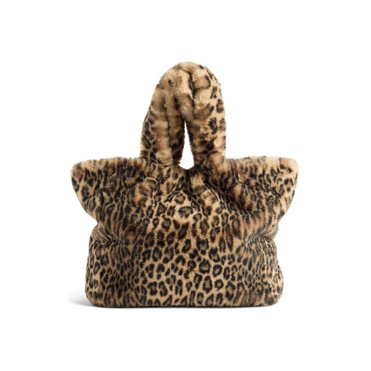 Faux Fur Le Mink Tote leopard front | MILK MONEY milkmoney.co | women's accessories. cute accessories. trendy accessories. cute accessories for girls. ladies accessories. women's fashion accessories.