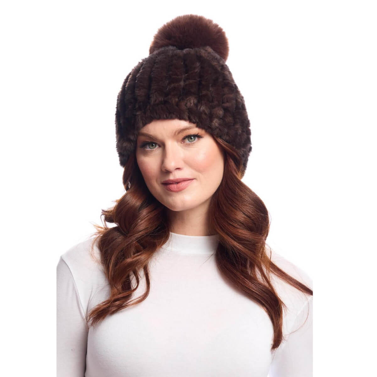 Faux Fur Poppy Pom Beanie Hat Women's Accessories MILK MONEY