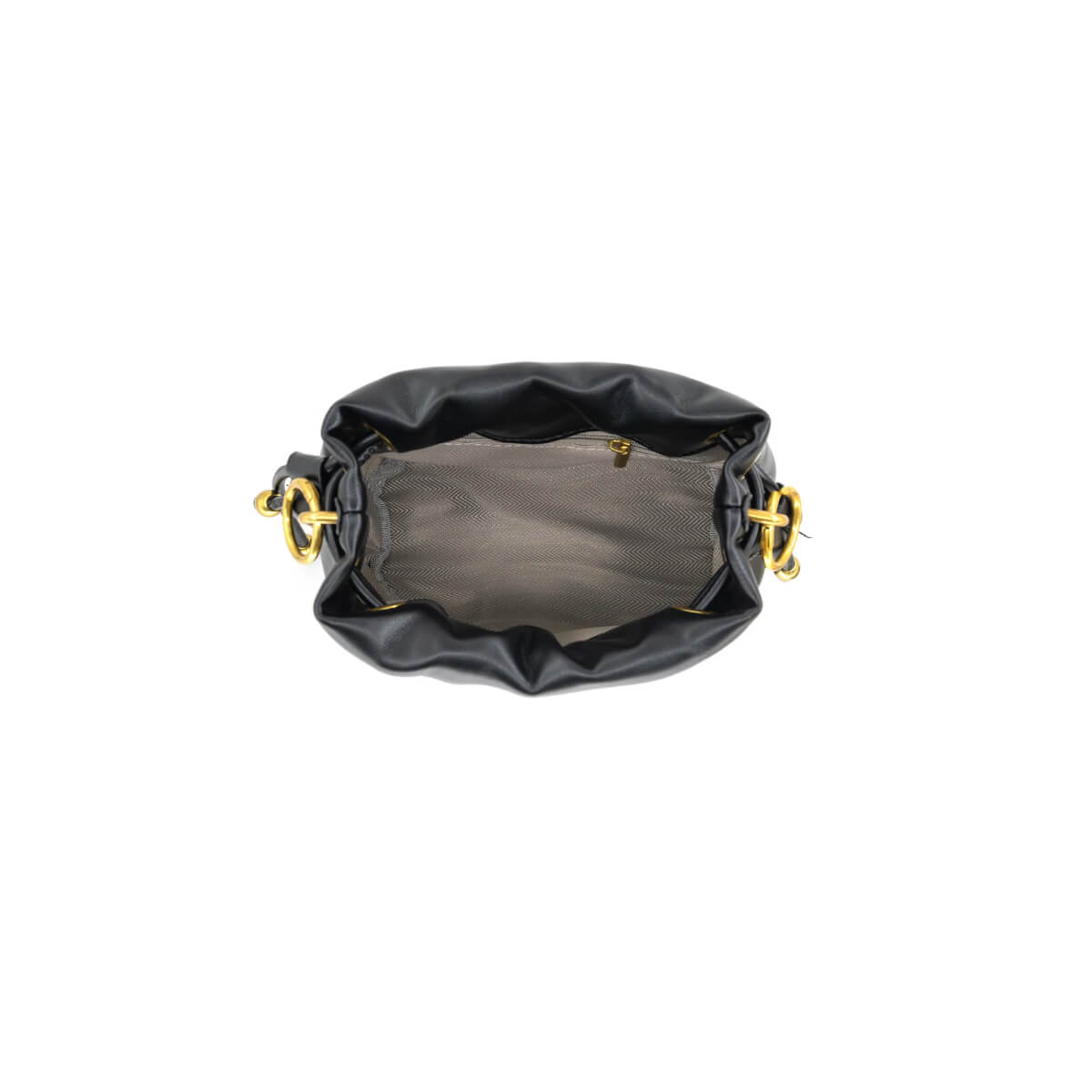 Faux Leather Mini Bucket Bag inside black | MILK MONEY milkmoney.co | women's accessories. cute accessories. trendy accessories. cute accessories for girls. ladies accessories. women's fashion accessories.