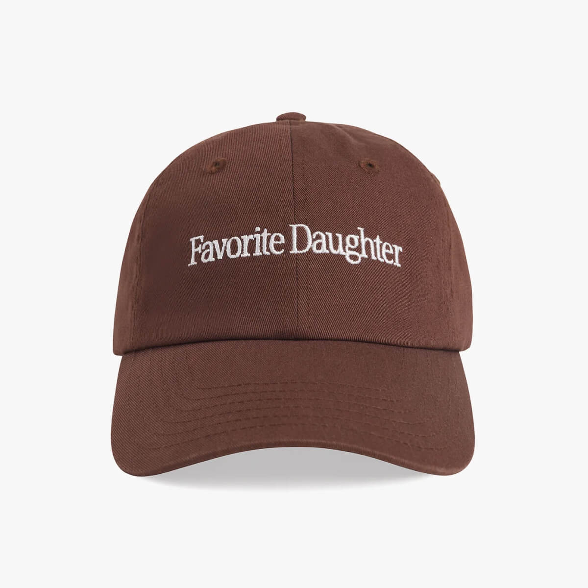 Favorite Daughter Classic Logo Baseball Hat brown front | MILK MONEY milkmoney.co | women's accessories. cute accessories. trendy accessories. cute accessories for girls. ladies accessories. women's fashion accessories.