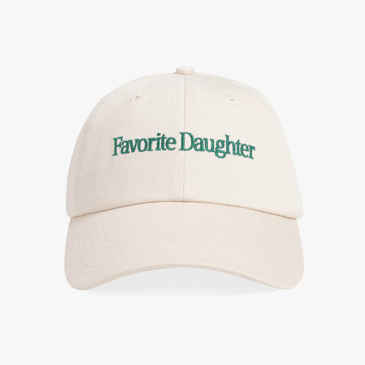 Favorite Daughter Classic Logo Baseball Hat khaki front | MILK MONEY milkmoney.co | women's accessories. cute accessories. trendy accessories. cute accessories for girls. ladies accessories. women's fashion accessories.
