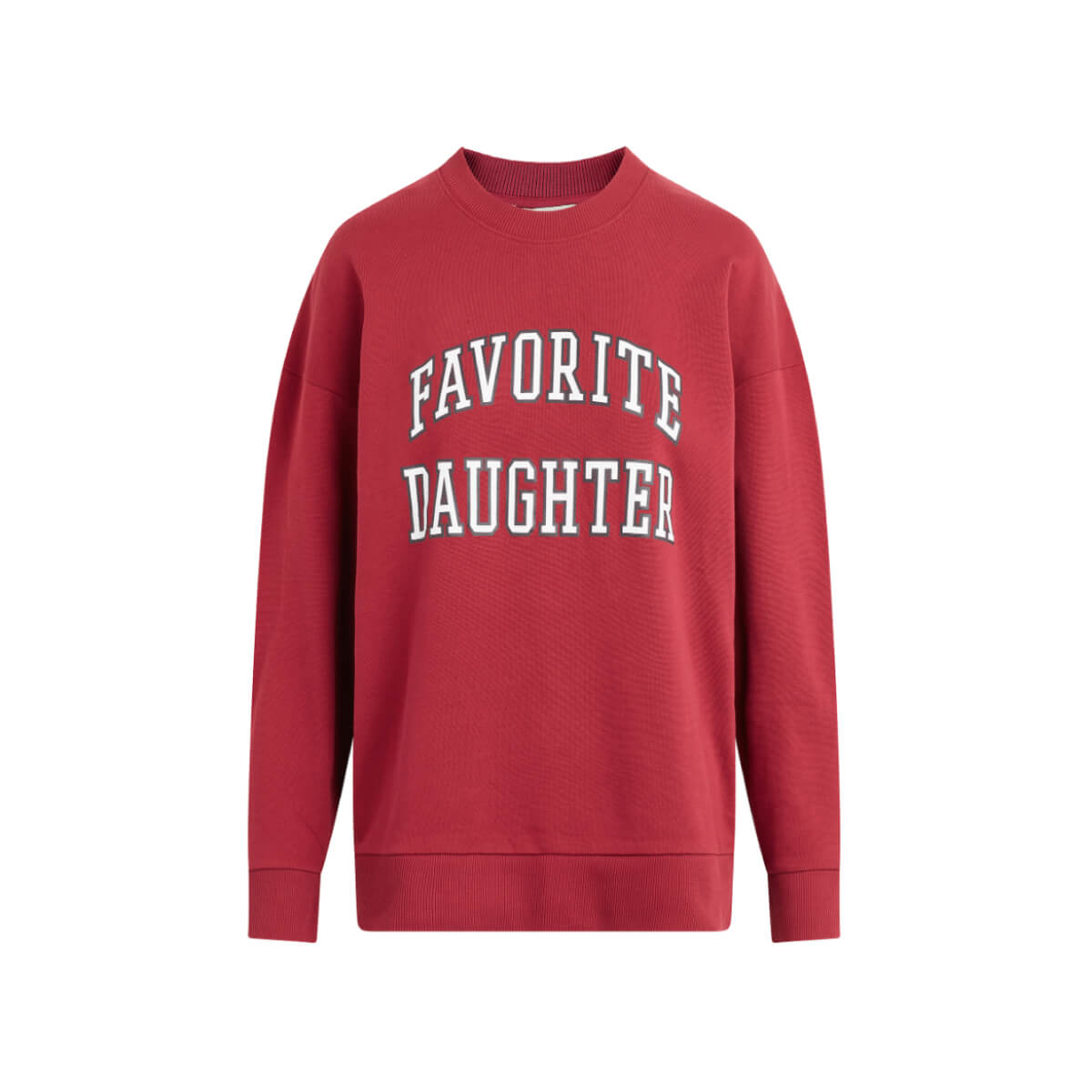 Favorite Daughter Collegiate Sweatshirt red front | MILK MONEY milkmoney.co | cute clothes for women. womens online clothing. trendy online clothing stores. womens casual clothing online. trendy clothes online. trendy women's clothing online. ladies online clothing stores. trendy women's clothing stores. cute female clothes.