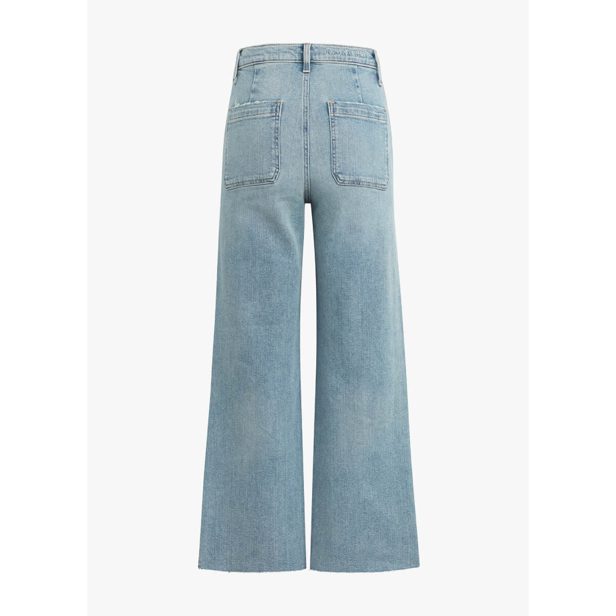 Favorite Daughter Mischa Super High Rise Wide Leg Ankle Jean blue back | MILK MONEY milkmoney.co | cute clothes for women. womens online clothing. trendy online clothing stores. womens casual clothing online. trendy clothes online. trendy women's clothing online. ladies online clothing stores. trendy women's clothing stores. cute female clothes.