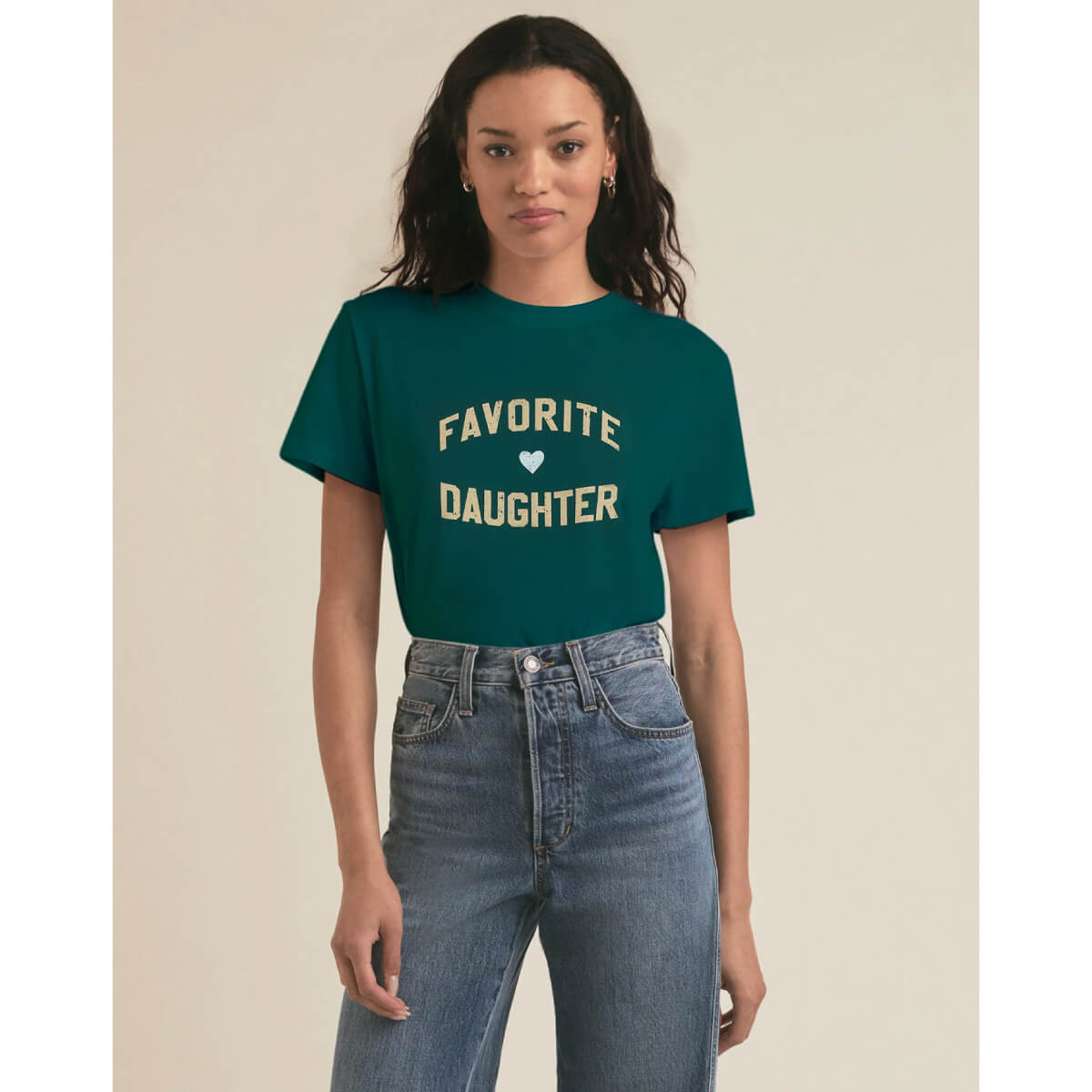 Favorite Daughter Tee green front | MILK MONEY milkmoney.co | cute clothes for women. womens online clothing. trendy online clothing stores. womens casual clothing online. trendy clothes online. trendy women's clothing online. ladies online clothing stores. trendy women's clothing stores. cute female clothes.