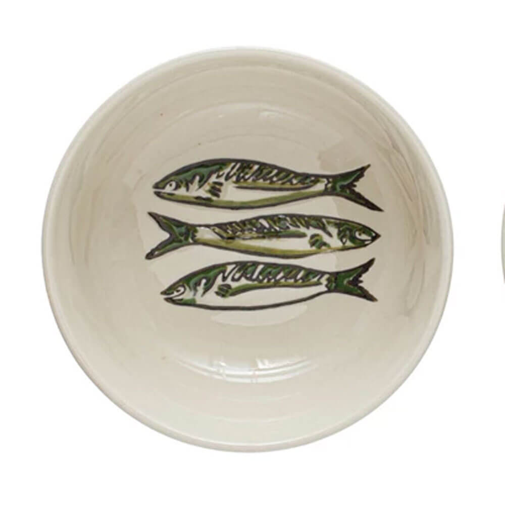 Sea Life Stoneware Mini Bowl top fish | MILK MONEY milkmoney.co | white elephant gift ideas, gift, mother's day gift ideas, white elephant gift, gift shops near me