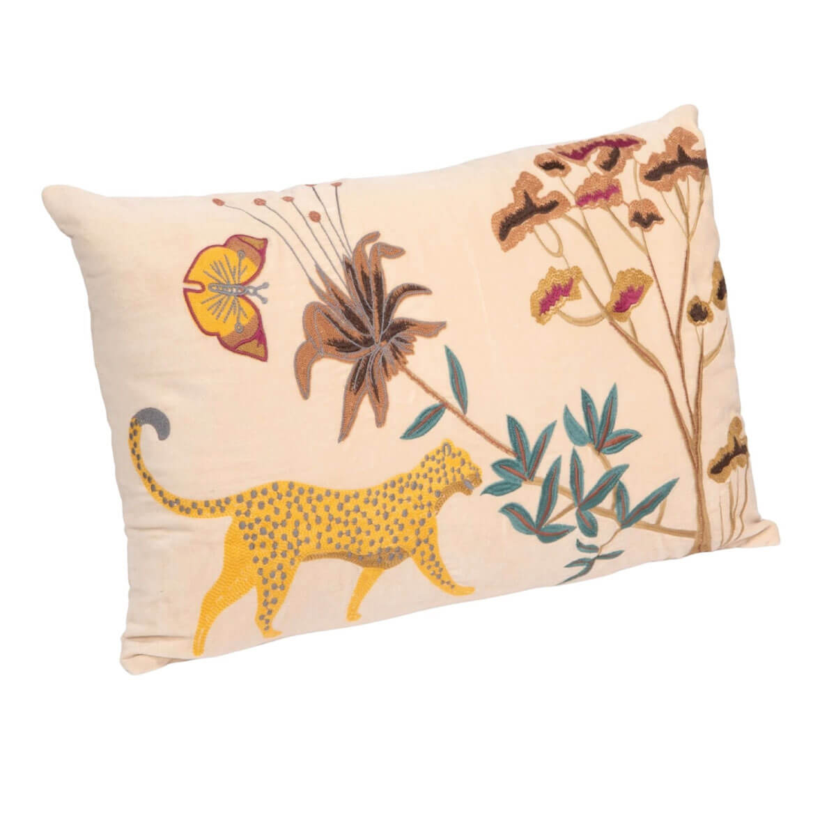 Flora & Fauna Embroidered Velvet Lumbar Pillow front | MILK MONEY milkmoney.co | Home decor online, Modern home decor, Luxury home furnishings, Best home decor, Home accessories for sale, Living room furniture sets, Kitchen decor ideas, Wall art for home, Bathroom accessories, Vintage home decor, Minimalist home decor