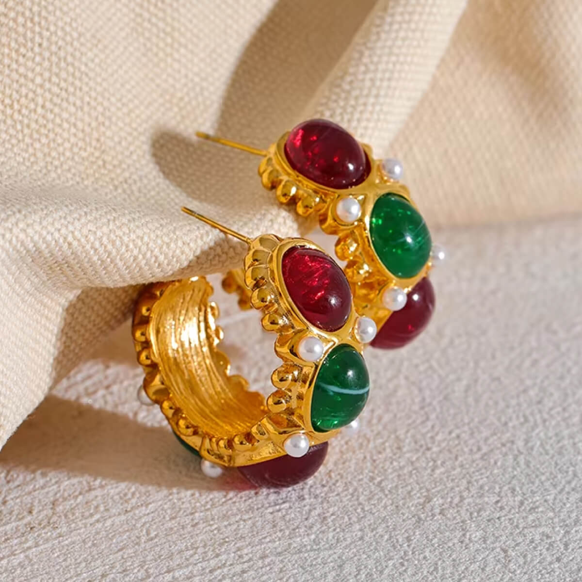 French Charm Hoop Earrings gold | MILK MONEY milkmoney.co | cute earring sets. cute dangle earrings. cute hoop earrings. cute cheap earrings. cute cheap earrings. cute small earrings. fun dangle earrings. trendy dangle earrings. affordable earrings. trendy dangle earrings. cute drop earrings. cute trendy earrings.