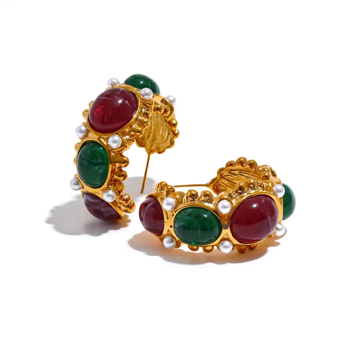 French Charm Hoop Earrings gold | MILK MONEY milkmoney.co | cute earring sets. cute dangle earrings. cute hoop earrings. cute cheap earrings. cute cheap earrings. cute small earrings. fun dangle earrings. trendy dangle earrings. affordable earrings. trendy dangle earrings. cute drop earrings. cute trendy earrings.