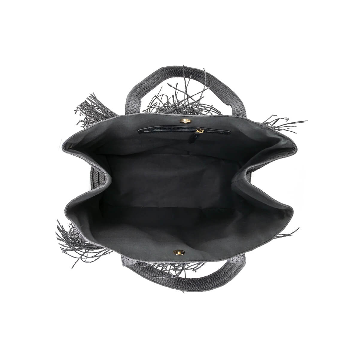 Fringe Straw Tote Bag black inside| MILK MONEY milkmoney.co | women's accessories. cute accessories. trendy accessories. cute accessories for girls. ladies accessories. women's fashion accessories.