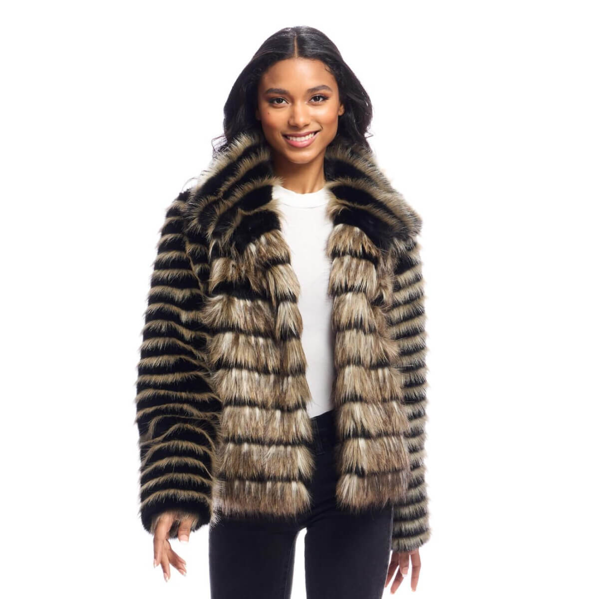 Front Row Faux Fur Fox Jacket green front | MILK MONEY milkmoney.co | cute jackets for women. cute coats. cool jackets for women. stylish jackets for women. trendy jackets for women. trendy womens coats.