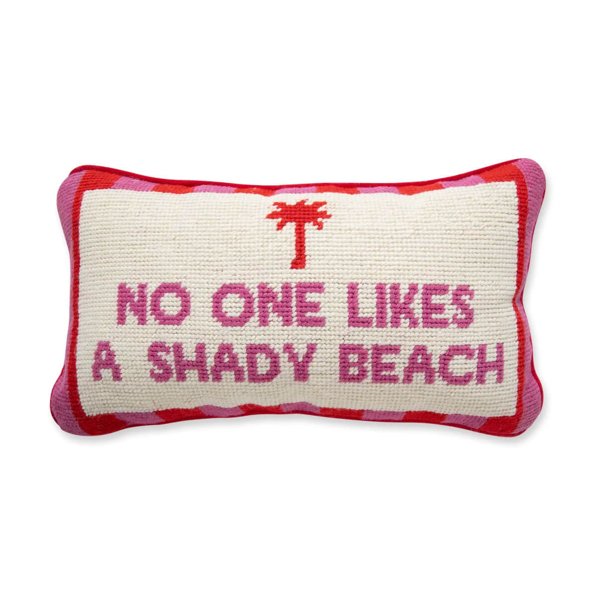 Furbish Studio Shady Beach Needlepoint Pillow front