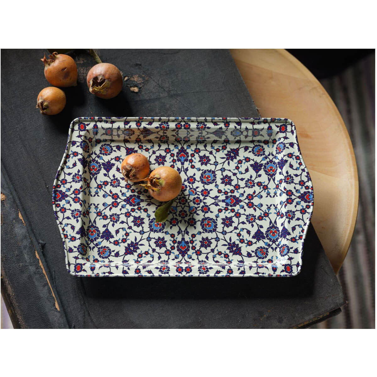Galata Pattern Small Metal Turkish Tray front | MILK MONEY milkmoney.co | white elephant gift ideas, gift, mother's day gift ideas, white elephant gift, gift shops near me