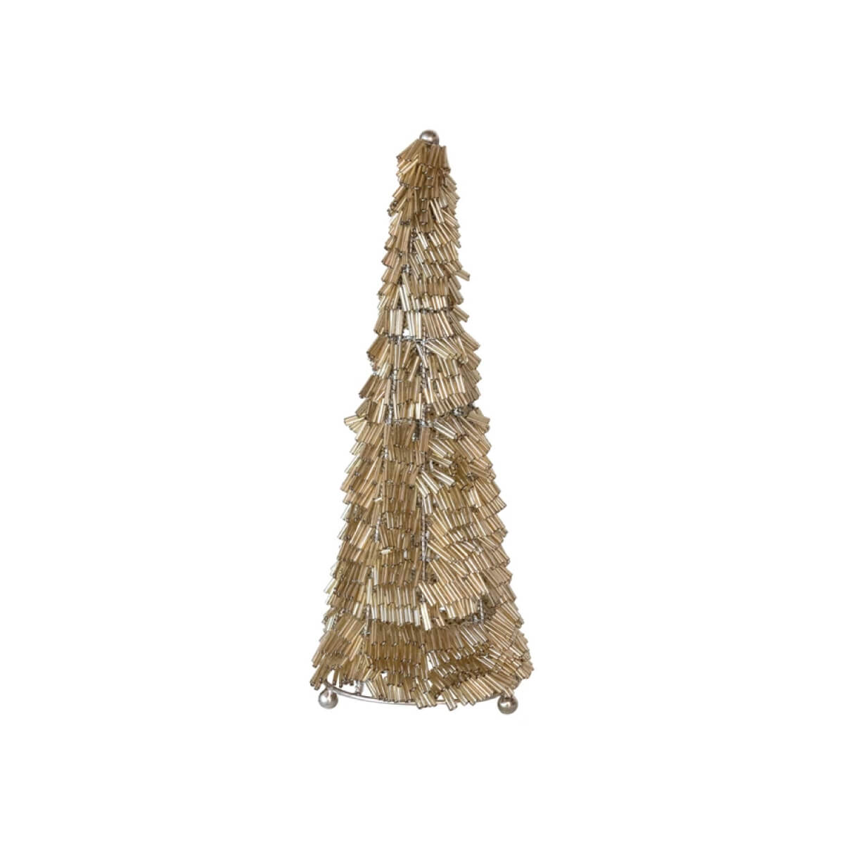 money christmas tree gift Gold Wire & Glass Bead Christmas Tree | Gift