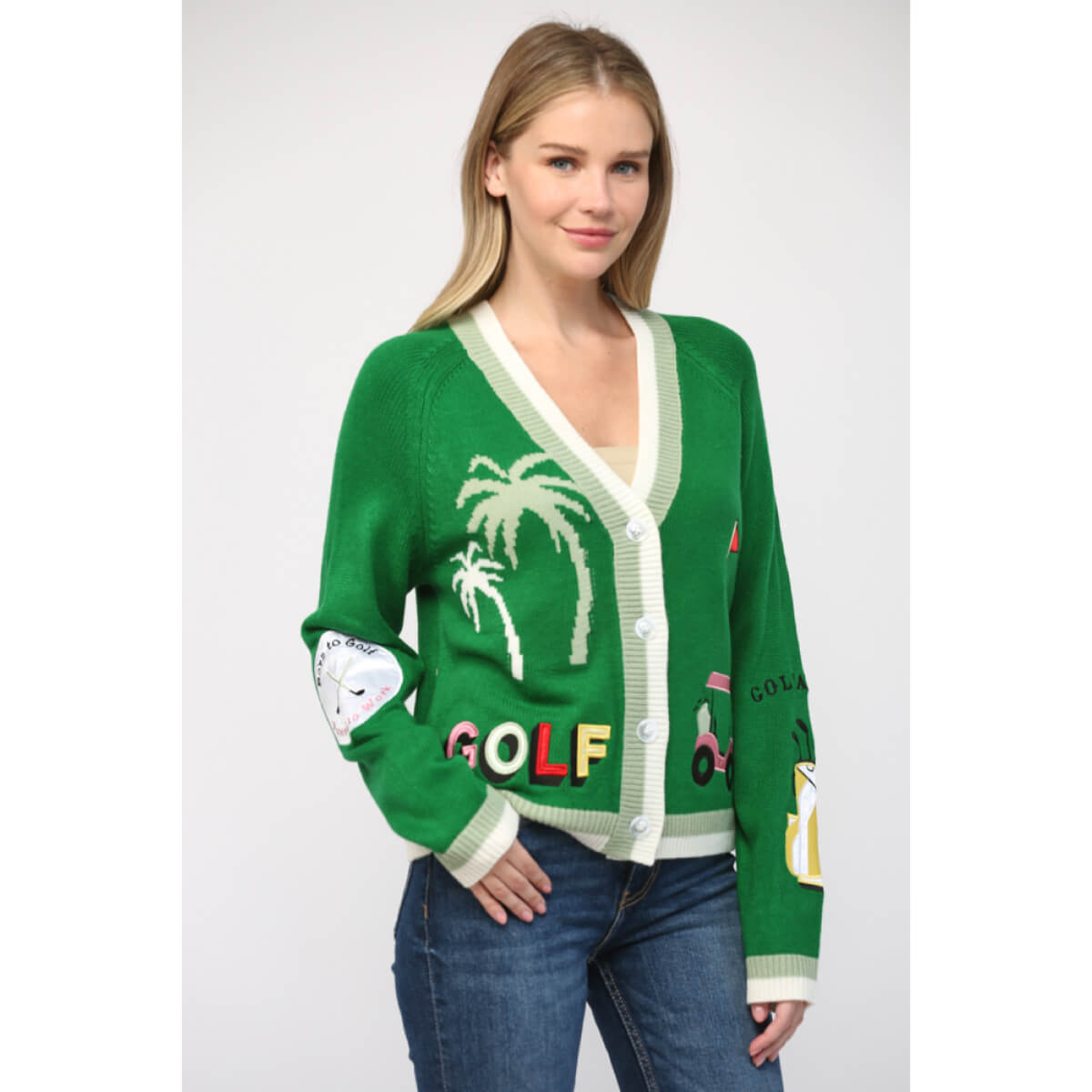 Golf Patched Cardigan
