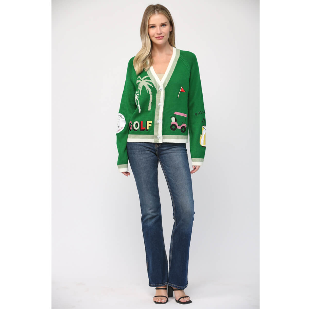Golf Patched Cardigan