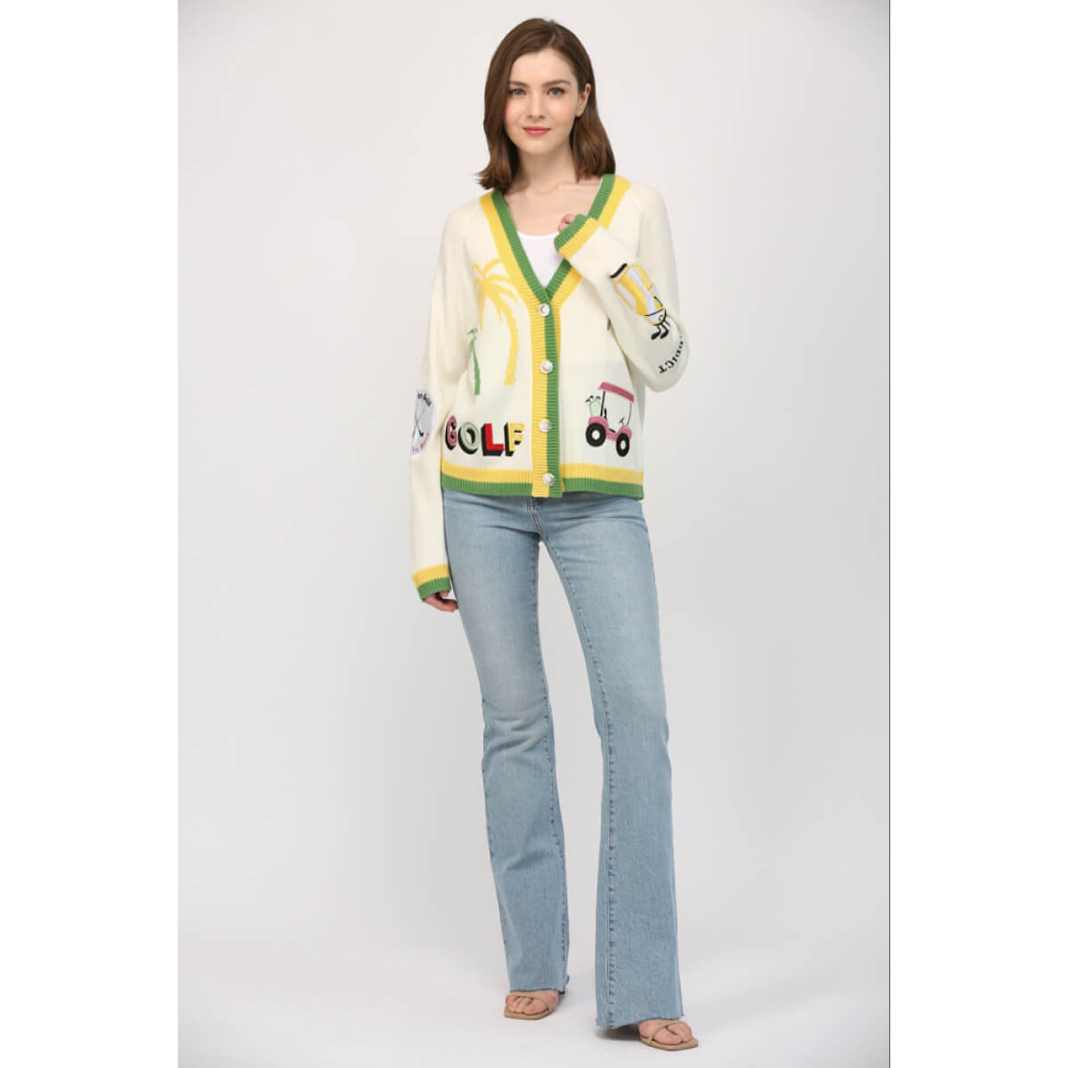 Golf Patched Cardigan