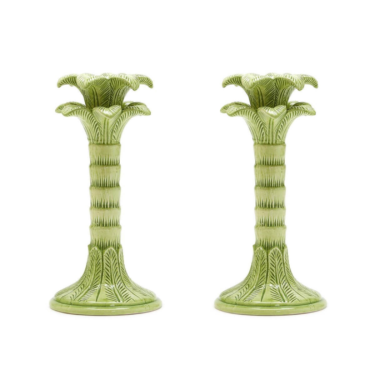 Green Palm Leaf Taper Candlestick Candleholder front | MILK MONEY milkmoney.co | Home decor online, Modern home decor, Luxury home furnishings, Best home decor, Home accessories for sale, Living room furniture sets, Kitchen decor ideas, Wall art for home, Bathroom accessories, Vintage home decor, Minimalist home decor