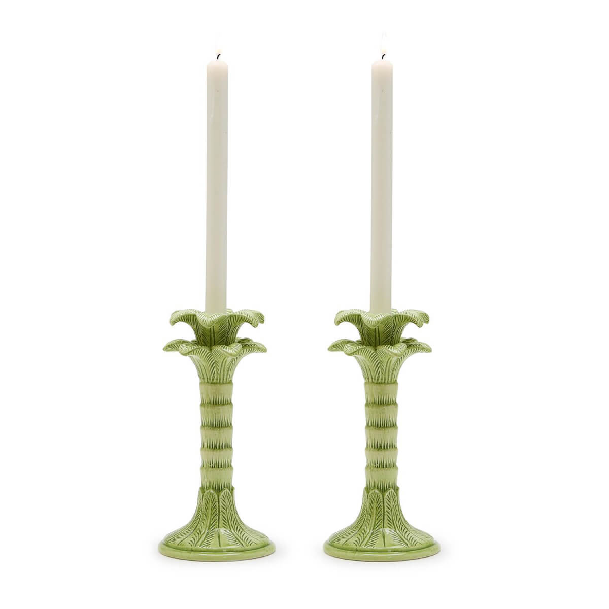Green Palm Leaf Taper Candlestick Candleholder front | MILK MONEY milkmoney.co | Home decor online, Modern home decor, Luxury home furnishings, Best home decor, Home accessories for sale, Living room furniture sets, Kitchen decor ideas, Wall art for home, Bathroom accessories, Vintage home decor, Minimalist home decor