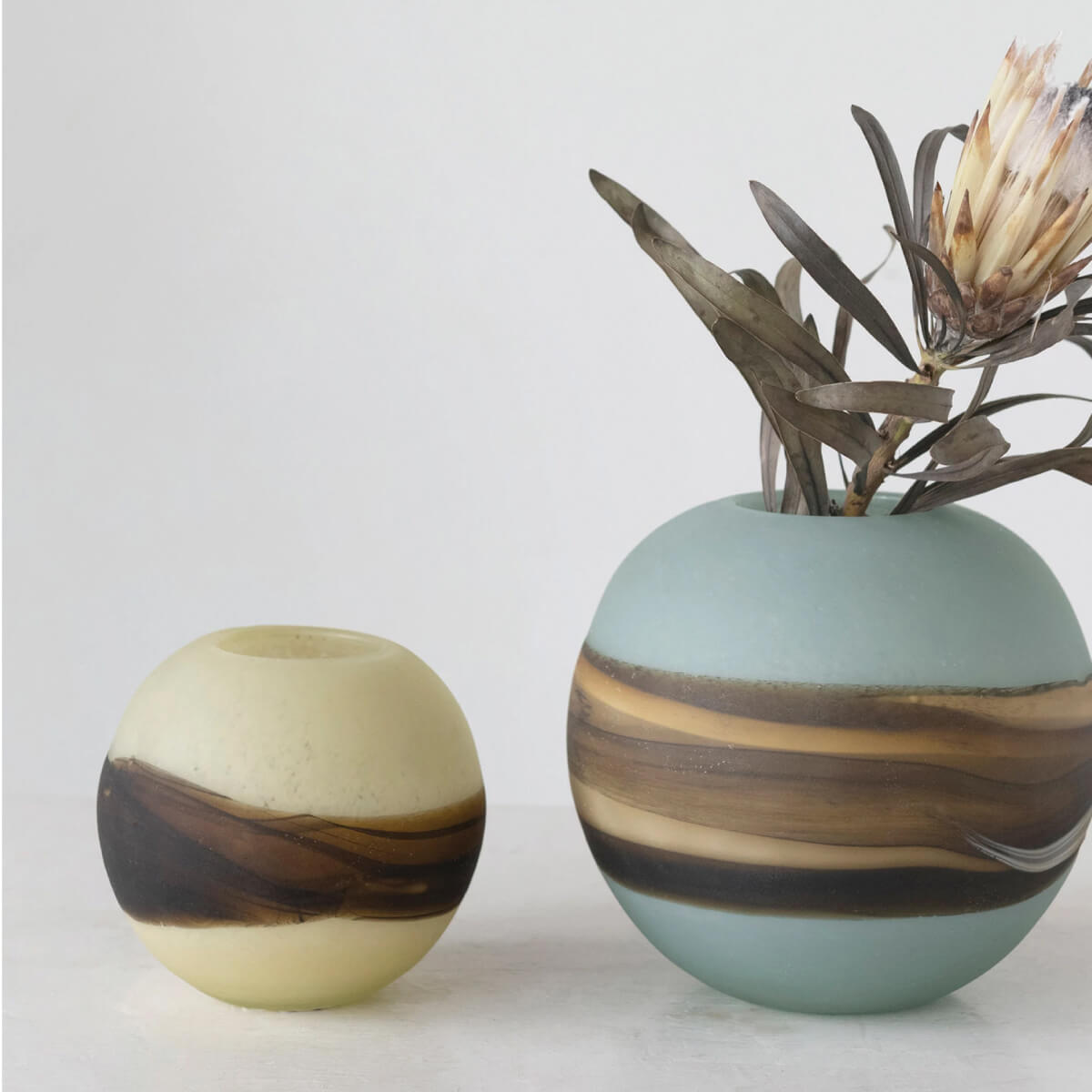 Hand-Blown-Frosted-Striped-Art-Glass-Vase | MILK MONEY milkmoney.co | Home decor online, Modern home decor, Luxury home furnishings, Best home decor, Home accessories for sale, Living room furniture sets, Kitchen decor ideas, Wall art for home, Bathroom accessories, Vintage home decor, Minimalist home decor