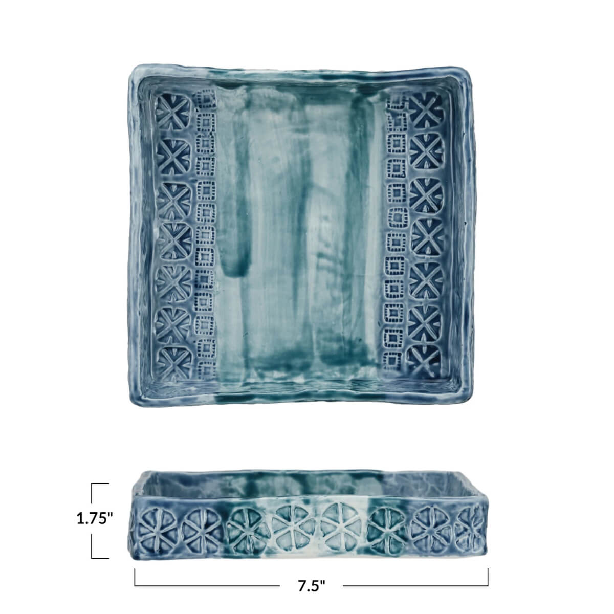 Hand-Painted Debossed Stoneware Napkin Holder Tray blue front | MILK MONEY milkmoney.co | Home decor online, Modern home decor, Luxury home furnishings, Best home decor, Home accessories for sale, Living room furniture sets, Kitchen decor ideas, Wall art for home, Bathroom accessories, Vintage home decor, Minimalist home decor