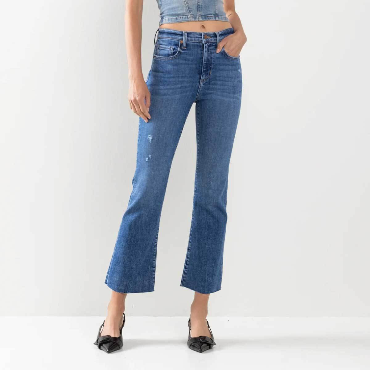 High Rise Kick Flare Jeans