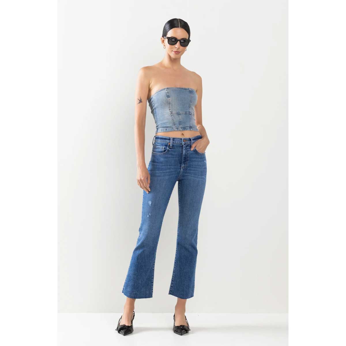 High Rise Kick Flare Jeans