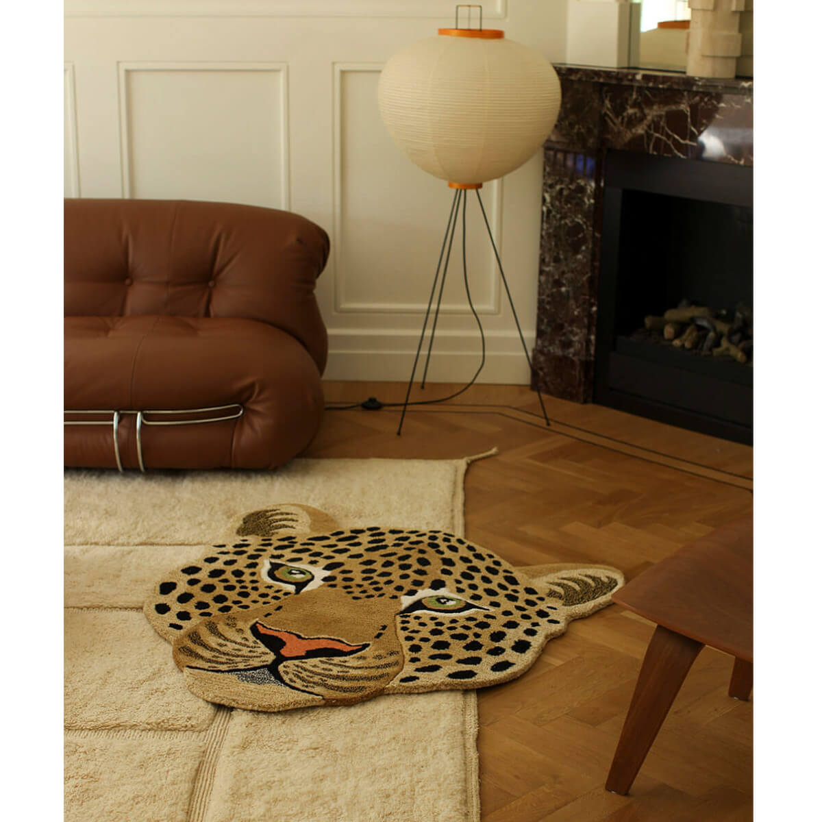 Himani Leopard Head Rug