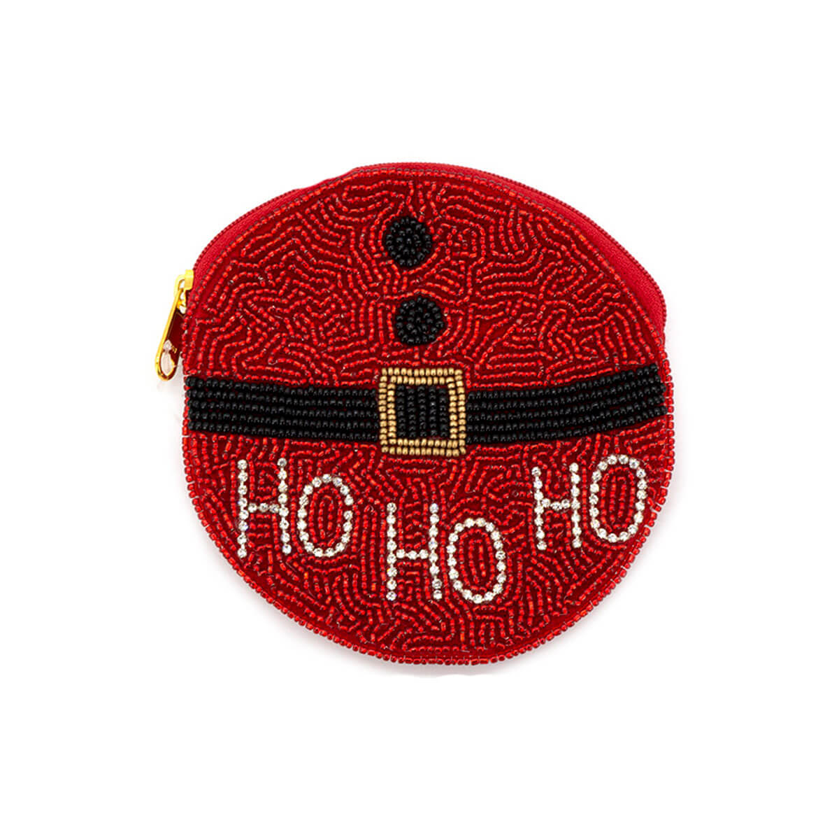 Ho Ho Ho Beaded Coin Bag